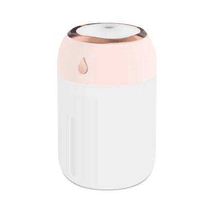 Mini USB Portable Air Humidifier, Aroma Diffuser, LED Cool Light, Mist for Room, Home, Car, Plant Purifier, 330Ml